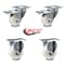 Service Caster 3 Inch Nylon Wheel Swivel Top Plate Caster Lock Brakes 2 Rigid SCC, 2PK SCC-TTL20S314-NYS-2-R-2 - alternate 6